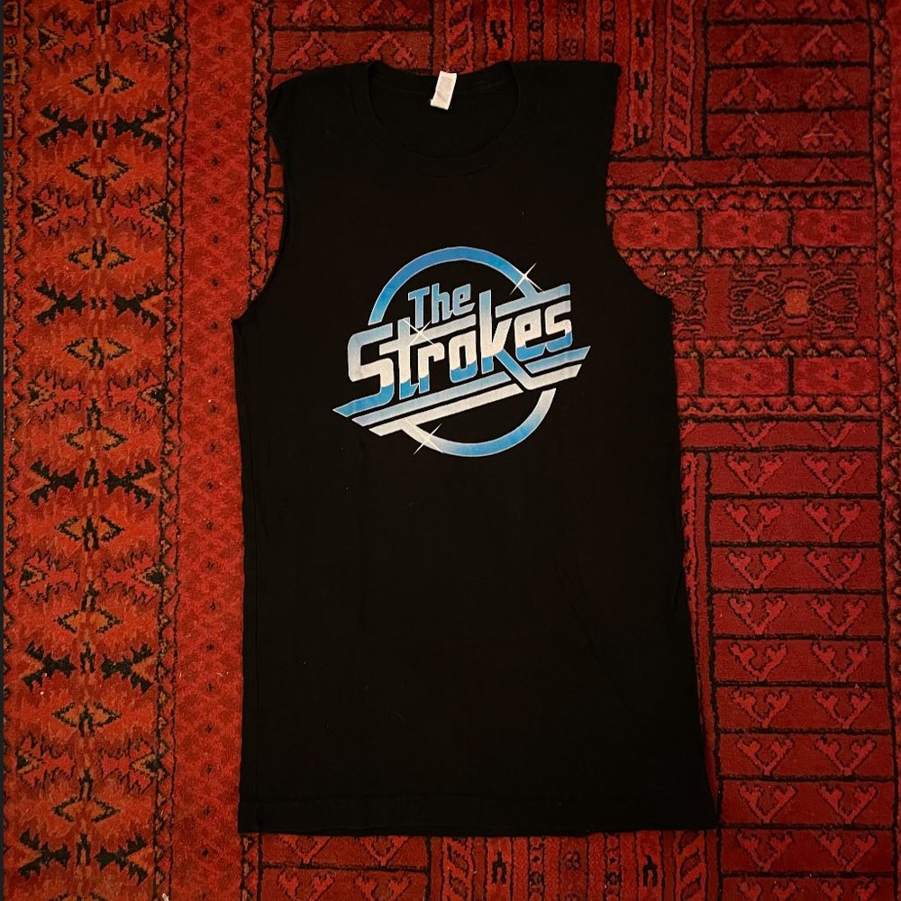 Thrifted The Strokes Classic Logo Band Tee